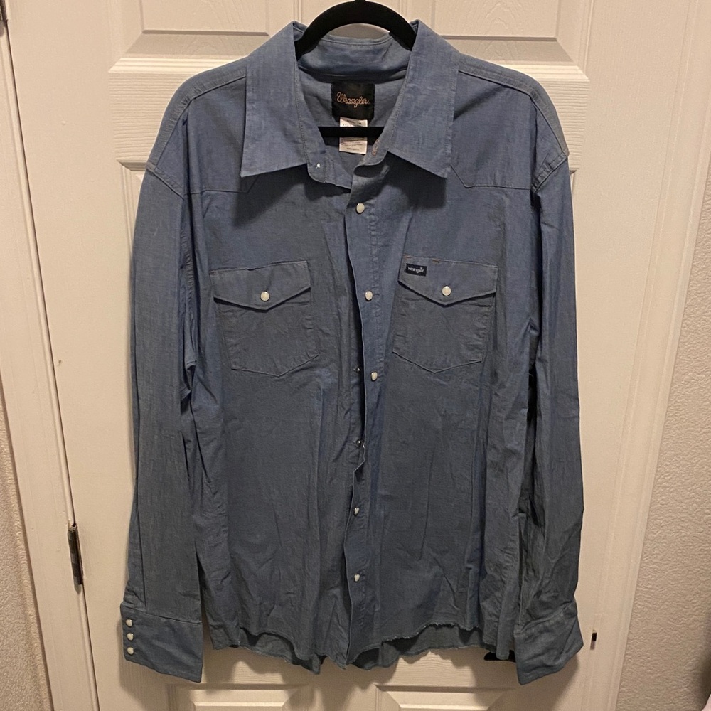 Wrangler Denim Blue Long Sleeve Shirt